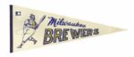 1969-82  Milwaukee Brewers Early Full Size Pennant & World Series Scroll Pennant