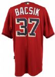 2007 Mike Bacsik Washington Nationals Game Worn Jersey & (3) Opening Day Locker Room Plates (MEARS LOA)