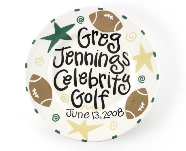 2008 Greg Jennings Green Bay Packers 16" Diameter Celebrity Golf Outing Presentation Tray