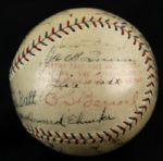 1929 Philadelphia A's Team Signed OAL (Barnard) Baseball w/16 Sigs. Incl. Jimmie Foxx Eddie Collins Al Simmons Max Bishop  World Champions - JSA 