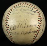 1929 Philadelphia A's Team Signed OAL (Barnard) Baseball w/16 Sigs. Incl. Jimmie Foxx Eddie Collins Al Simmons Max Bishop  World Champions - JSA 