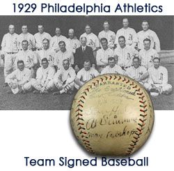 1929 Philadelphia As Team Signed OAL (Barnard) Baseball w/16 Sigs. Incl. Jimmie Foxx Eddie Collins Al Simmons Max Bishop  World Champions - JSA 