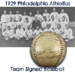 1929 Philadelphia As Team Signed OAL (Barnard) Baseball w/16 Sigs. Incl. Jimmie Foxx Eddie Collins Al Simmons Max Bishop  World Champions - JSA 