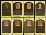 1980s-90s Signed Yellow Hall of Fame Postcard Collection - Lot of 33 w/Carl Hubbell Jocko Conlon McCovey Edd Roush Rube Marquard Travis Jackson - JSA 