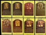 1980s-90s Signed Yellow Hall of Fame Postcard Collection - Lot of 33 w/Carl Hubbell Jocko Conlon McCovey Edd Roush Rube Marquard Travis Jackson - JSA 
