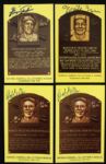 1980s-90s Signed Yellow Hall of Fame Postcard Collection - Lot of 33 w/Carl Hubbell Jocko Conlon McCovey Edd Roush Rube Marquard Travis Jackson - JSA 