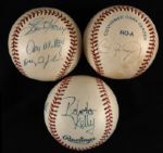 1980s Lot of 12 Signed Baseballs One With Cal & Bill Ripken Steve Howe & 1949 South Atlantic League Signed Baseball - JSA 