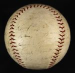 1937 New York Yankees Team Signed OAL (Harridge) Baseball w/24 Sigs. Incl. Lou Gehrig Joe DiMaggio Joe McCarthy Lefty Gomez - JSA 