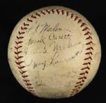 1937 New York Yankees Team Signed OAL (Harridge) Baseball w/24 Sigs. Incl. Lou Gehrig Joe DiMaggio Joe McCarthy Lefty Gomez - JSA 