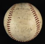 1937 New York Yankees Team Signed OAL (Harridge) Baseball w/24 Sigs. Incl. Lou Gehrig Joe DiMaggio Joe McCarthy Lefty Gomez - JSA 