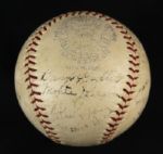 1937 New York Yankees Team Signed OAL (Harridge) Baseball w/24 Sigs. Incl. Lou Gehrig Joe DiMaggio Joe McCarthy Lefty Gomez - JSA 