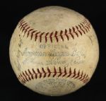 1937 New York Yankees Team Signed OAL (Harridge) Baseball w/24 Sigs. Incl. Lou Gehrig Joe DiMaggio Joe McCarthy Lefty Gomez - JSA 