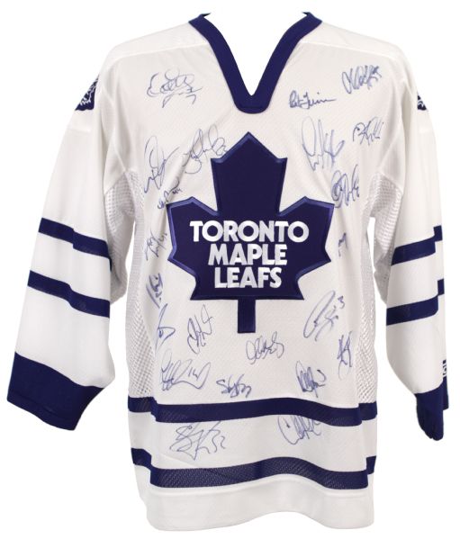 Toronto Maple Leafs Signed Authentic Jersey w/23 Sigs. Incl. Curtis Josephy Doug Gilmour & Mats Sundin  - JSA 