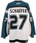 2006-07 Nolan Schaefer Worcester Sharks Game Worn Signed Jersey - Good Use (MEARS LOA)