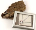 1960s Sandy Koufax Los Angeles Dodgers Store Model Glove & Mickey Mantle Reproduction Pin