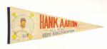 1975-82 Hank Aaron Milwaukee Brewers & Ball-In-Glove Logo Pennant 