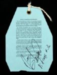 1984 Denver Broncos vs. Minnesota Vikings Field Pass Signed by Jan Stenerud (Lot of 3)