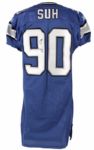 2011 Ndamukong  Suh Detroit Lions Signed Authentic Jersey w/NFL Auctions PSA/DNA Sticker