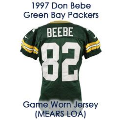 1997 Don Beebe Green Bay Packers Game Worn Jersey Final Season (MEARS LOA)