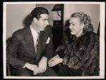 1943 Joe DiMaggio & Wife New York Yankees Original 8" x 6" Photo