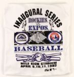 1993 Colorado Rockies Opening Series Ticket Poster Memorabilia Shirts Jacket Cap (Lot of 10)