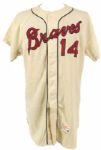 1964 Woody Woodward Milwaukee Braves Game Worn Flannel Jersey (MEARS A7)