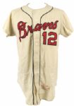 1965 Gene Oliver Milwaukee Braves Game Worn Flannel Jersey (MEARS A10) 