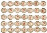 1960s Green Bay Packers Coca Cola Bottle Caps with Original display sheet Incl. Fran Tarkenton (Lot of Over 230 With Each Photographed)