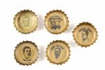 1960s Green Bay Packers Coca Cola Bottle Caps with Original display sheet Incl. Fran Tarkenton (Lot of Over 230 With Each Photographed)