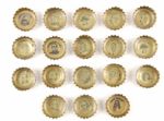 1960s Green Bay Packers Coca Cola Bottle Caps with Original display sheet Incl. Fran Tarkenton (Lot of Over 230 With Each Photographed)
