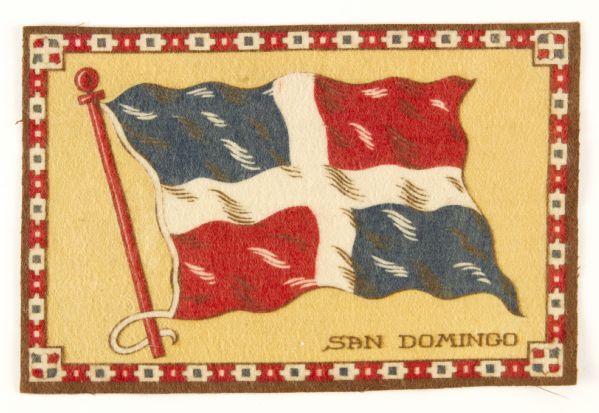 1910 Circa Felt 8" x 5 1/2" Tobacco Cigar Flags of The World  - Lot of 7