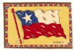 1910 Circa Felt 8 x 5 1/2 Tobacco Cigar Flags of The World  - Lot of 7