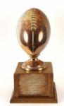 1963 Chicago Bears World Champions Football Trophy Presented to Team Doctor From Team  w/Halas University Diploma