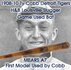 1908-10 Ty Cobb Detroit Tigers J.F. Hillerich & Son Louisville Slugger Professional Model Game Used Decal Bat (MEARS A7)