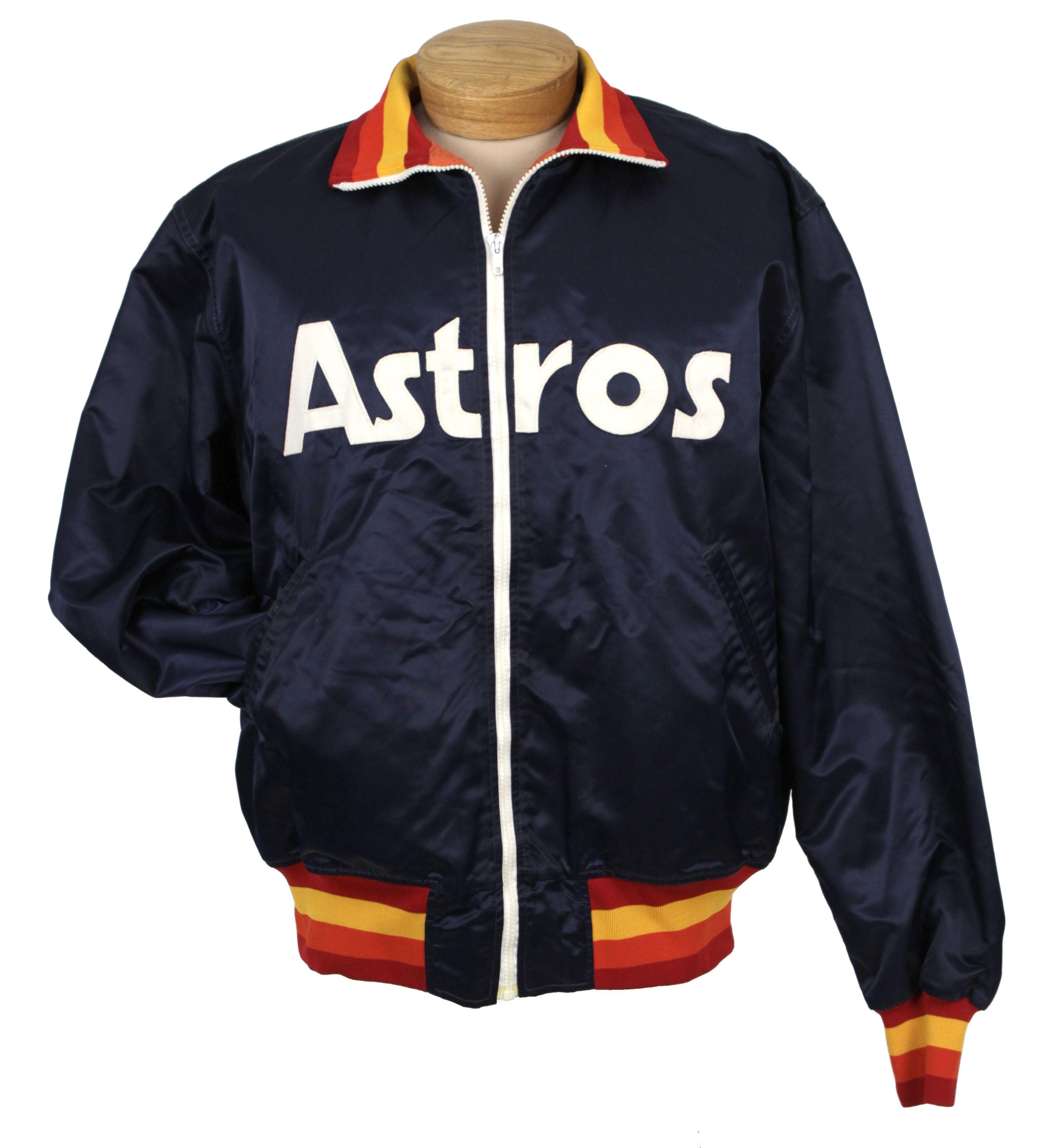 Lot Detail - 1980s Houston Astros Rainbow Bullpen Jacket (MEARS LOA)