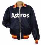 1980s Houston Astros Rainbow Bullpen Jacket (MEARS LOA)