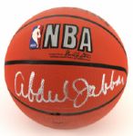 1980s Kareem Abdul Jabbar Los Angeles Lakers Milwaukee Bucks Signed Basketball - JSA 