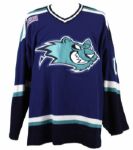 2002-03 Blake Evans Worcester Ice Cats Game Worn Jersey St. Louis Blues Affiliate w/Team Letter