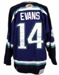 2002-03 Blake Evans Worcester Ice Cats Game Worn Jersey St. Louis Blues Affiliate w/Team Letter