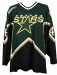 1999-2000 Jamie Wright Dallas Stars Game Worn Jersey With Sizable Repair w/MeiGray Stamp