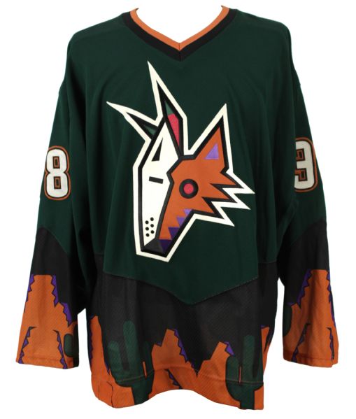 2000-01 Craig Mills Phoenix Coyotes Game Worn Alternate Jersey w/Team Letter