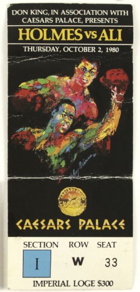 1980s Muhammad Ali vs. Larry Holmes Ticket Stub 
