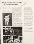 1984 McDonalds All American Signed Program w/Jerry Tarkanian Walt Hazzard 