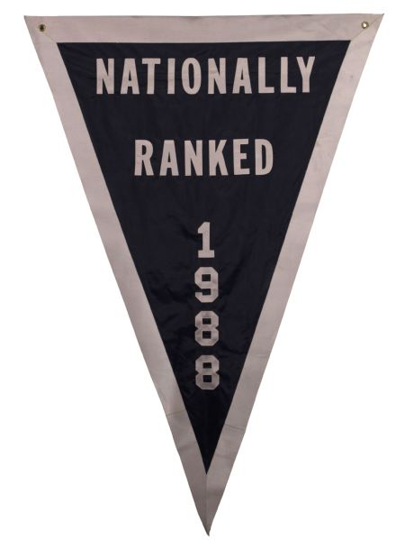 1988-89 Georgetown University Elite 8 Stadium Banner 40" x 59" & Nationally Ranked Pennant Banner