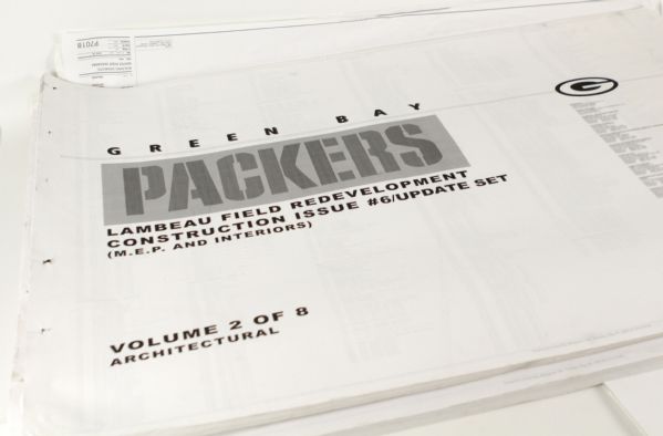 2000s Green Bay Packers Stadium Blueprints Set Over 1100 Total Blueprints Some Showing Lambeau Field Bowl 36" x 48" 