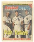 1997 Derek Jeter Bernie Williams & Andy Pettitte New York Yankees Signed USA Today Baseball Weekly - JSA 