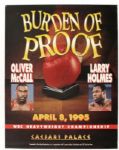 1990s Boxing On-Site Poster w/Oscar De La Hoya Evander Holyfield Riddick Bowe Larry Holmes  - Lot of 9 