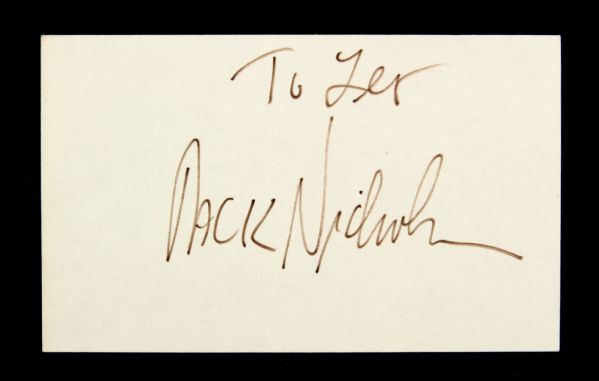1970s-90s Jack Nicholson Signed Index Card (JSA)