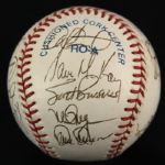 1991 Oakland As Team Signed OAL (Brown) Baseball w/26 Sigs. Incl. Mark McGwire & Eric Show - JSA 