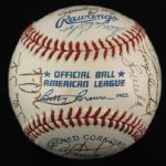 1991 Oakland A's Team Signed OAL (Brown) Baseball w/26 Sigs. Incl. Mark McGwire & Eric Show - JSA 
